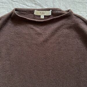 Tibi Skinlike Mercerized Wool Soft Sheer Pullover